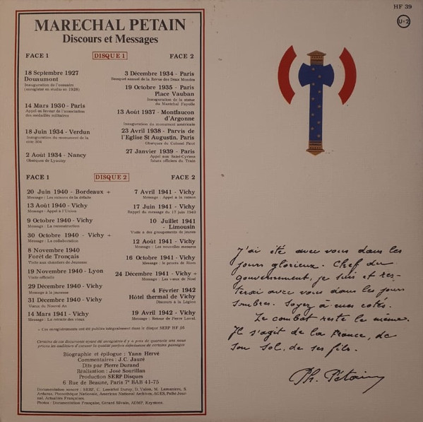 lataa albumi Philippe Pétain - Discours Et Messages 1927 1942