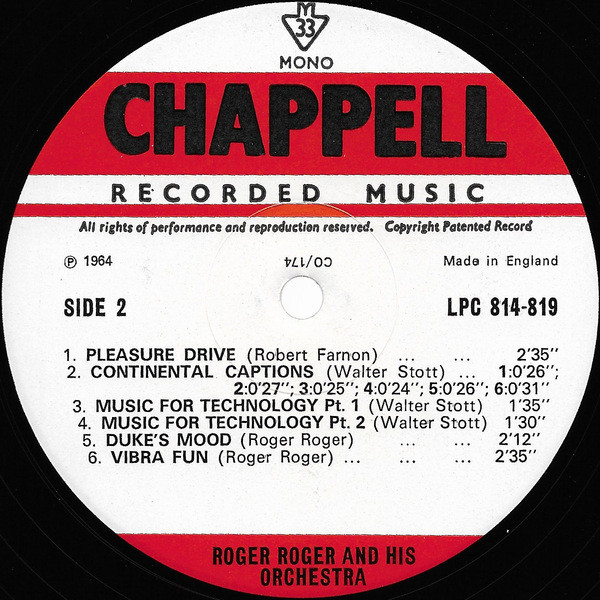 ladda ner album Roger Roger And His Orchestra - Chappell Recorded Music