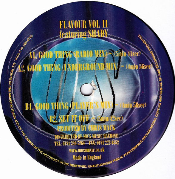 Flavour Vol II Featuring Shady – Good Thing (1997, Vinyl) - Discogs