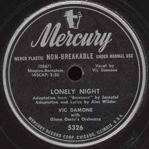 Vic Damone - Lonely Night / Why Was I Born album cover