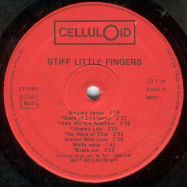 Stiff Little Fingers – Inflammable Material (1979, WEA Pressing