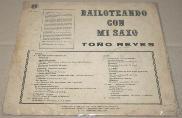 baixar álbum Toño Reyes Y Su Orquesta - Bailoteando Con Mi Saxo