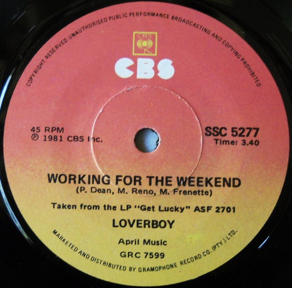 Loverboy - Working For The Weekend | Releases | Discogs