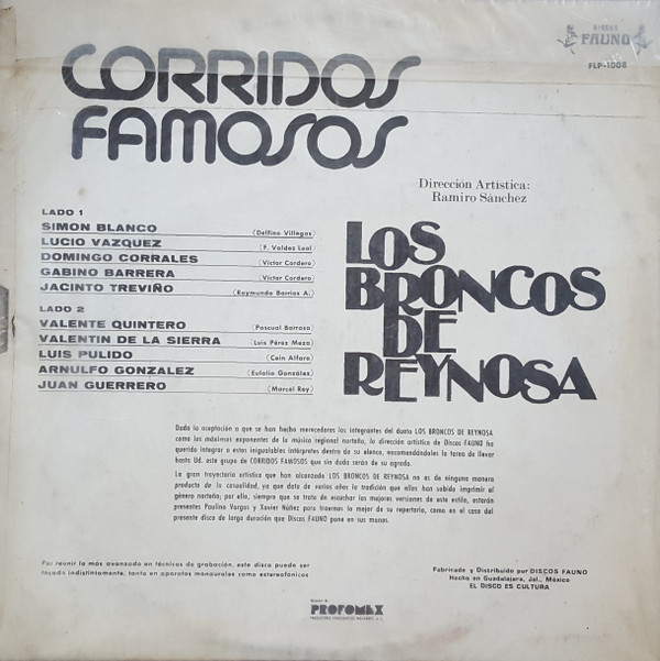 last ned album Los Broncos De Reynosa - Corridos Famosos