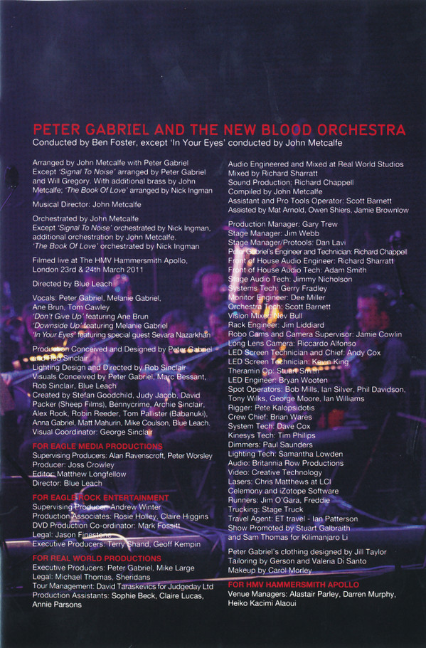 Peter Gabriel - New Blood - Live In London | Real World Records (EV303709) - 11