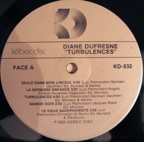 Diane Dufresne - Turbulences | Kébec-Disc (KD-532) - 3