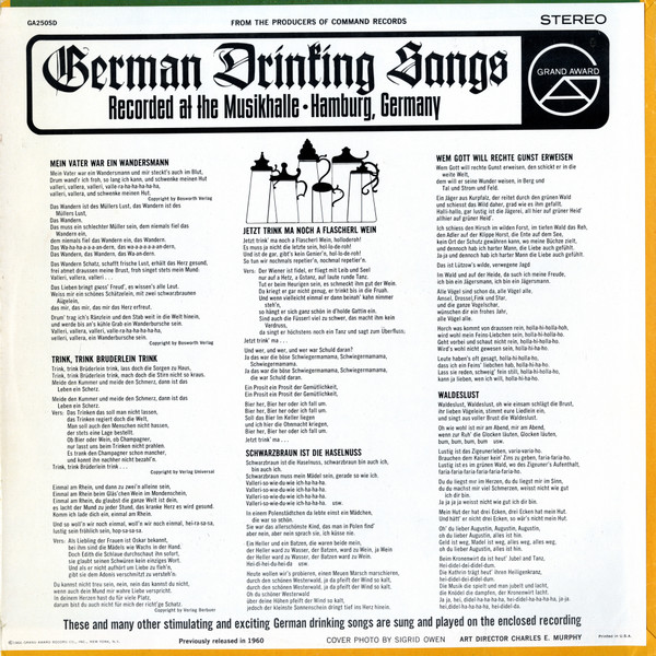 Album herunterladen Various - German Drinking Songs