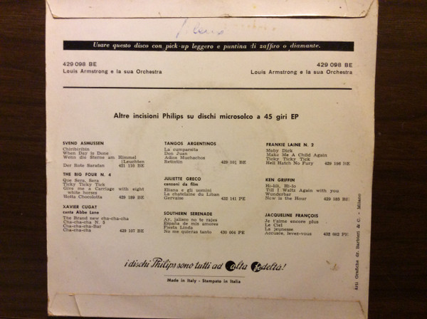 Album herunterladen Louis Armstrong And His Orchestra - Louis Armstrong E La Sua Orchestra