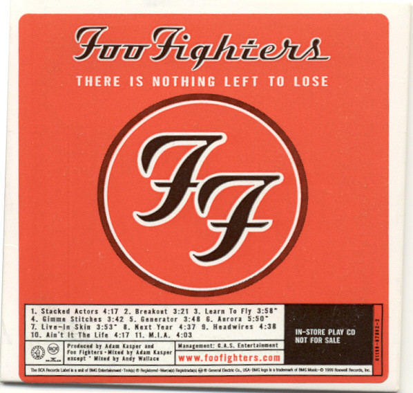 Foo Fighters – There Is Nothing Left To Lose (1999, CD) - Discogs