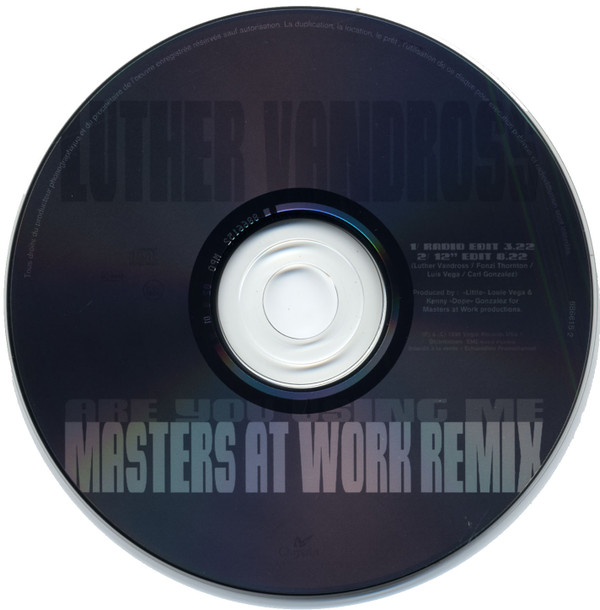 ladda ner album Luther Vandross - Are You Using Me Masters At Work Remix