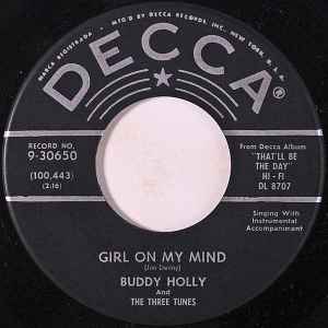 Buddy Holly - Girl On My Mind / Ting-A-Ling album cover