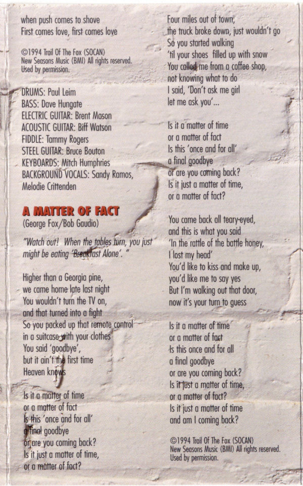 last ned album George Fox - Time Of My Life