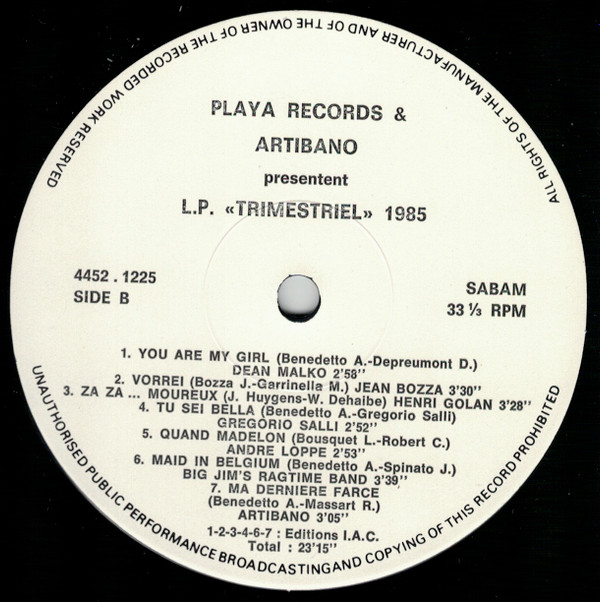 lataa albumi Various - Playa Records Artibano Presentent LP Trimestriel Vol 2