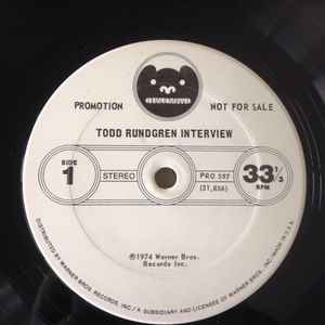 Todd Rundgren – The Todd Rundgren Radio Show (1972, Vinyl) - Discogs