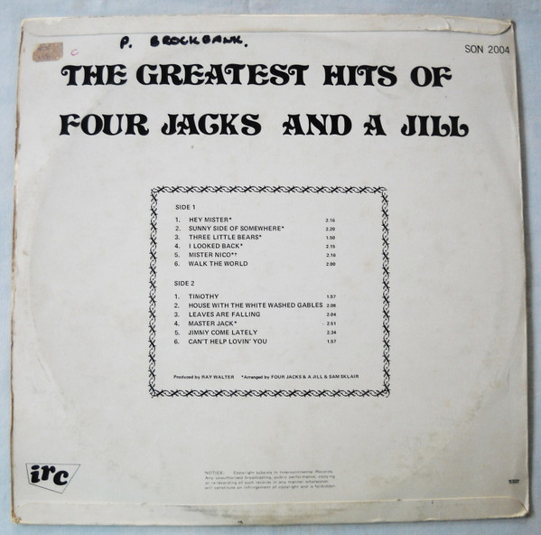 télécharger l'album Four Jacks And A Jill - The Greatest Hits Of