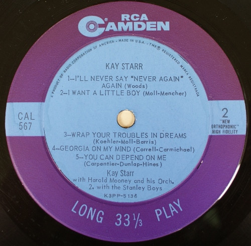 télécharger l'album Kay Starr With Harold Mooney And His Orchestra - Kay Starr