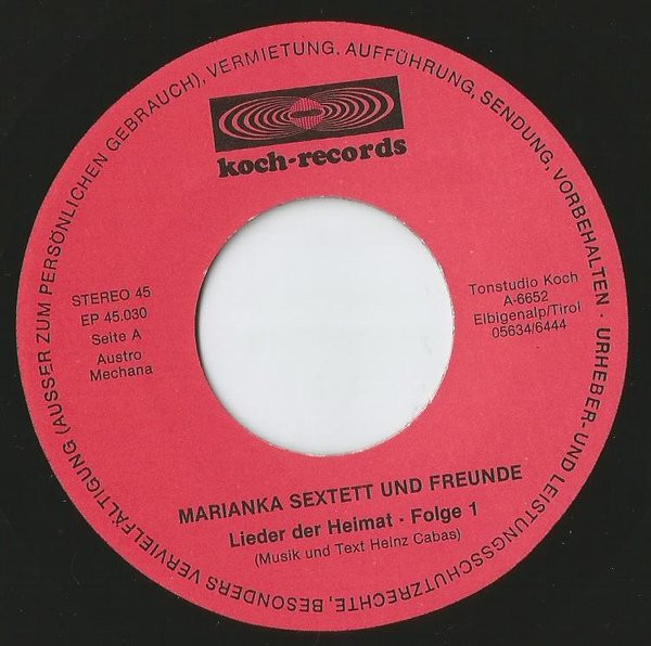 Album herunterladen Marianka Sextett - Lieder Der Heimat