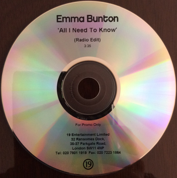 last ned album Emma Bunton - All I Need To Know