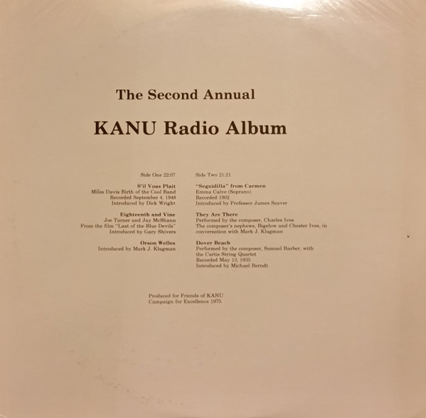 télécharger l'album Various - The Second Annual KANU Radio Album