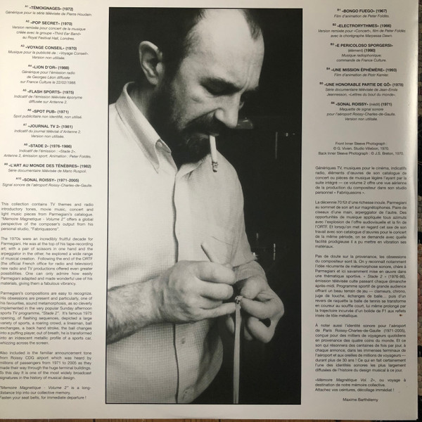 Bernard Parmegiani - Mémoire Magnétique, Vol​ 2. (Compilation De Bandes Magnétiques Inédites (1966-1993)) | Transversales Disques (TRS22) - 4