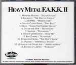 Cover of Heavy Metal F.A.K.K. II, 1999, CDr