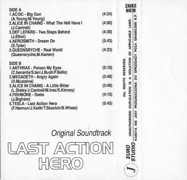 télécharger l'album Various - Last Action Hero Original Soundtrack