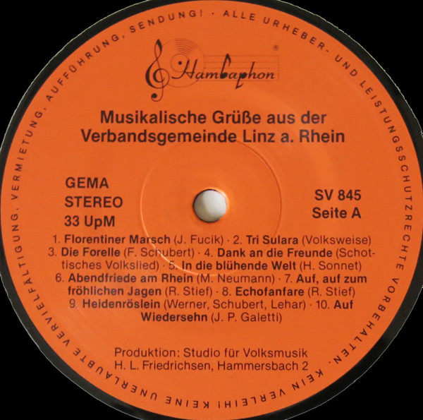 lataa albumi Various - Musikalische Grüße Aus Der Verbandsgemeinde Linz A Rhein