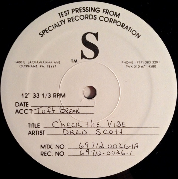 Dred Scott – Check The Vibe (Vinyl) - Discogs