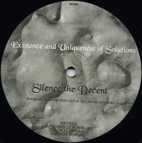 Album herunterladen Existence And Uniqueness Of Solutions - Silence The Decent