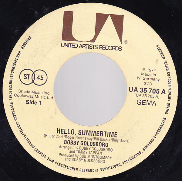 last ned album Bobby Goldsboro - Hello Summertime