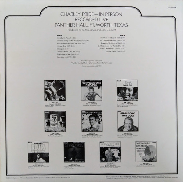 Charley Pride - In Person | RCA (ANL1-0996) - 2