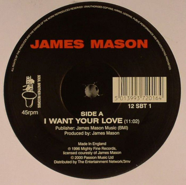 James Mason – I Want Your Love (2000, Vinyl) - Discogs