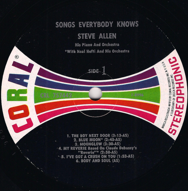 ladda ner album Steve Allen His Piano And Orchestra - Songs Everybody Knows
