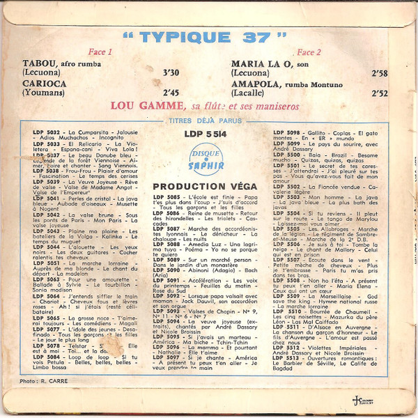 Album herunterladen Lou Gamme - Typique 37