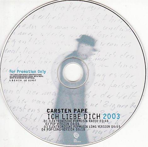 Album herunterladen Carsten Pape - Ich Liebe Dich 2003