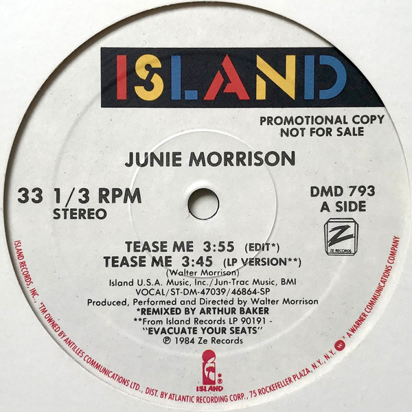 Junie Morrison – Tease Me (1984, Vinyl) - Discogs