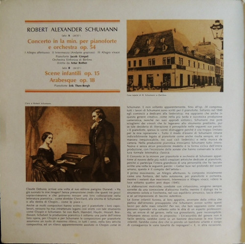 last ned album Schumann - Concerto In La Minore Op 54 Scene Infantili Op 15 Arabesque Op 18