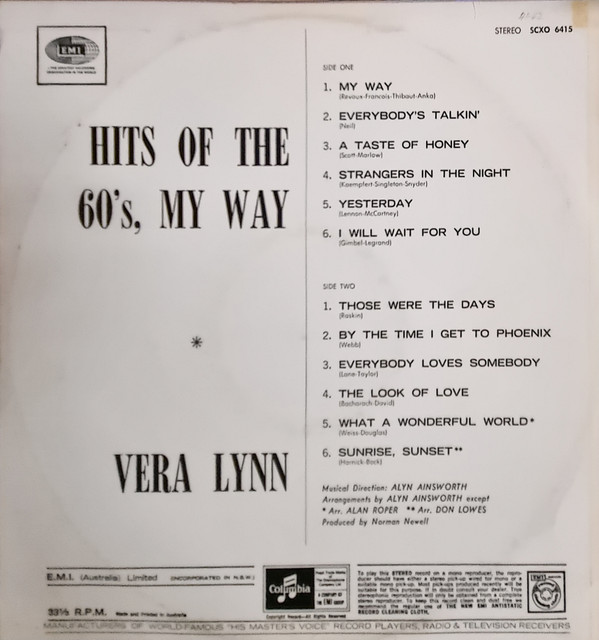 Album herunterladen Vera Lynn - Hits Of The 60s My Way