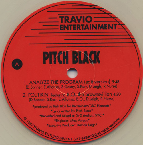 Pitch Black – Analyze The Program (1997, Clear, Vinyl) - Discogs