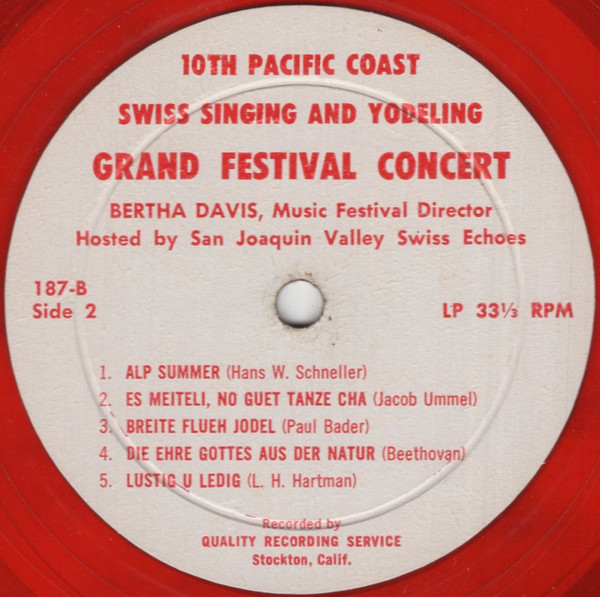 last ned album United Swiss Singing Societies Of The Pacific Coast - 10th Pacific Coast Grand Festival Concert