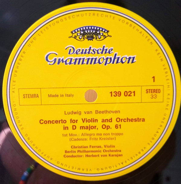 ladda ner album Ludwig Van Beethoven Christian Ferras, Herbert von Karajan, Berliner Philharmoniker - Violinkonzert D Dur