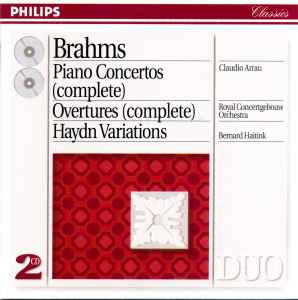 Johannes Brahms - Piano Concertos (Complete) / Overtures (Complete) / Haydn Variations album cover