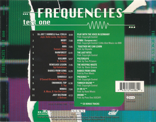descargar álbum Various - Frequencies Test One