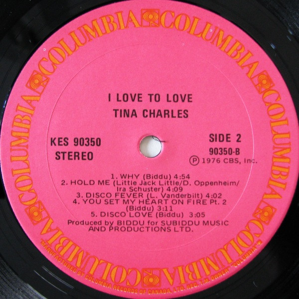 Tina Charles - I Love To Love | Columbia (KES 90350) - 4