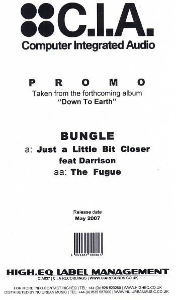 descargar álbum Bungle feat Darrison - Just A Little Bit Closer The Fugue