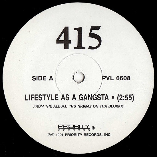 415 – Lifestyle As A Gangsta (1991, Vinyl) - Discogs