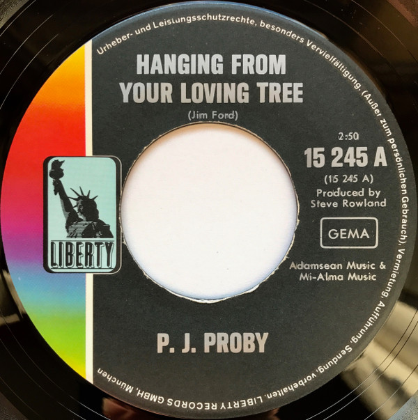 Album herunterladen PJ Proby - Hanging From Your Loving Tree Today I Killed A Man