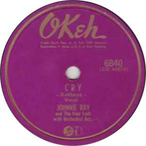 Cry / The Little White Cloud That Cried - Johnnie Ray And The Four Lads