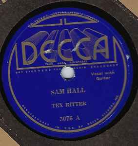Tex Ritter - Sam Hall / Lady Killin' Cowboy album cover
