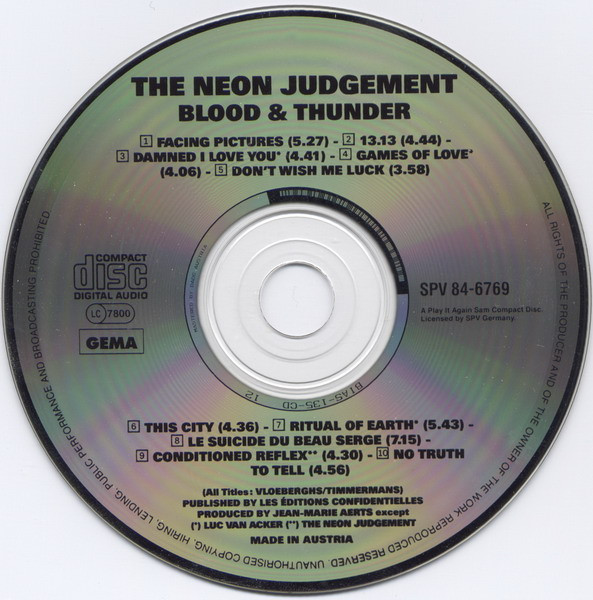 descargar álbum The Neon Judgement - Blood Thunder